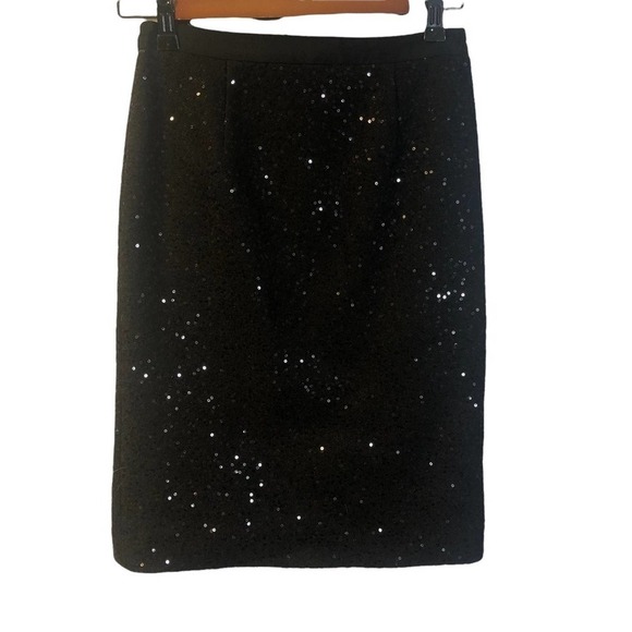 Boden black sequin structured pencil skirt size 2 regular EUC - Picture 2 of 8